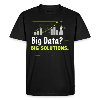 Analyste de données Spécialiste Big Data Business - T-shirt Premium bio Homme - noir - Devant - Nico (187cm)