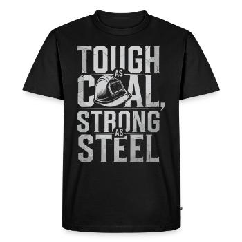 mineur de charbon travailleur minier souterrain casque de sécurité - T-shirt Premium bio Homme - noir - Devant - Nico (187cm)