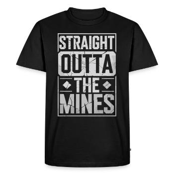 mineur de charbon travailleur minier souterrain casque de sécurité - T-shirt Premium bio Homme - noir - Devant - Nico (187cm)