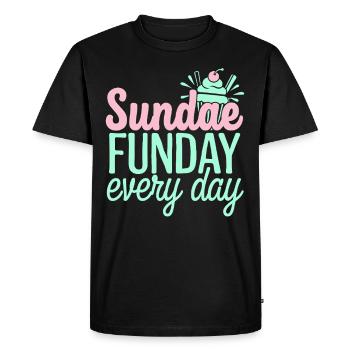 Cream Truck Owner Frozen Treats Mobile Dessert - Men's Premium Organic T-Shirt - black - Front - Nico (187cm)
