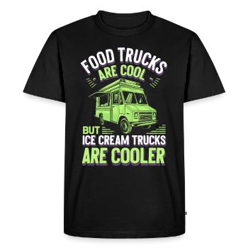 cream truck owner Frozen Treats Mobile Dessert - Men's Premium Organic T-Shirt - black - Front - Nico (187cm)