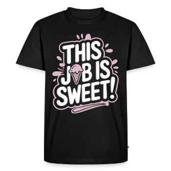 Cream Truck Owner Frozen Treats Mobile Dessert - Men's Premium Organic T-Shirt - black - Front - Nico (187cm)