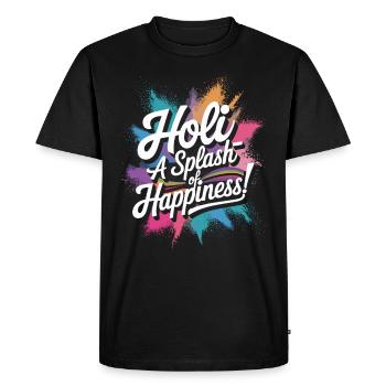 La fête indienne des couleurs de Holi - T-shirt Premium bio Homme - noir - Devant - Nico (187cm)