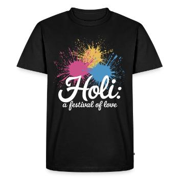 La célébration indienne du festival des couleurs de Holi - T-shirt Premium bio Homme - noir - Devant - Nico (187cm)