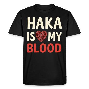 Danse Haka Rituel Guerrier Maori Nouvelle-Zélande - T-shirt Premium bio Homme - noir - Devant - Nico (187cm)