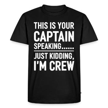 Hôtesse de l’air du personnel de cabine professionnel de l’aviation - T-shirt Premium bio Homme - noir - Devant - Nico (187cm)