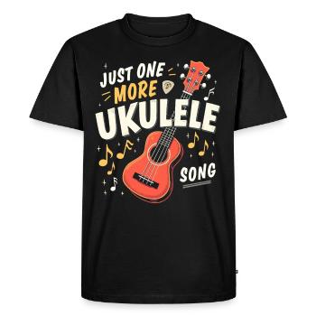 Ukulele Player Hawaiian Music Tropical - Men's Premium Organic T-Shirt - black - Front - Nico (187cm)