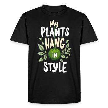 Kokedama Moss Ball Plants Japanese Gardening - Men's Premium Organic T-Shirt - black - Front - Nico (187cm)