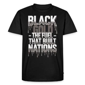 Mineur de charbon Travailleur du casque de sécurité pour mines souterraines - T-shirt Premium bio Homme - noir - Devant - Nico (187cm)