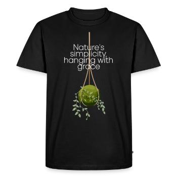 Kokedama Moss Ball Plants Japanese Gardening - Men's Premium Organic T-Shirt - black - Front - Nico (187cm)
