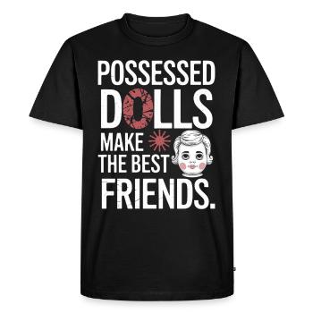 Creepy doll collector - Men's Premium Organic T-Shirt - black - Front - Nico (187cm)