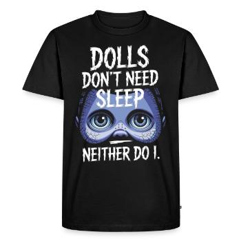 Creepy doll collector - Men's Premium Organic T-Shirt - black - Front - Nico (187cm)