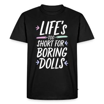 Creepy doll collector - Men's Premium Organic T-Shirt - black - Front - Nico (187cm)