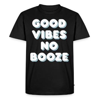 Sober Living Rétablissement Mode de vie Sans alcool - T-shirt Premium bio Homme - noir - Devant - Nico (187cm)