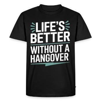 Sober Living Rétablissement Mode de vie Sans alcool - T-shirt Premium bio Homme - noir - Devant - Nico (187cm)