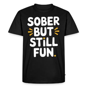 Sober Living Rétablissement Mode de vie Sans alcool - T-shirt Premium bio Homme - noir - Devant - Nico (187cm)