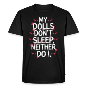 Creepy doll collector - Men's Premium Organic T-Shirt - black - Front - Nico (187cm)