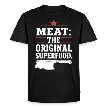 Ernährung Auf Fleischfresser-ernährung Auf Der - Männer Premium Bio T-Shirt - Schwarz - Vorne - Nico (187cm)