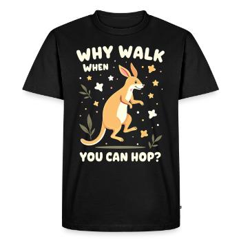 Wallaby Australian Wildlife Marsupial Nature - Men's Premium Organic T-Shirt - black - Front - Nico (187cm)