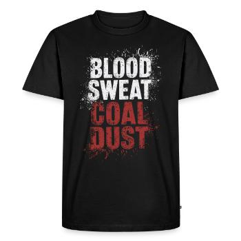 Mineur de charbon Travailleur du casque de sécurité pour mines souterraines - T-shirt Premium bio Homme - noir - Devant - Nico (187cm)