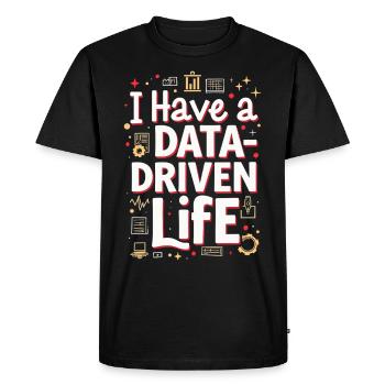 Analyste de données Spécialiste Big Data Business - T-shirt Premium bio Homme - noir - Devant - Nico (187cm)