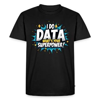 Analyste de données Spécialiste Big Data Business - T-shirt Premium bio Homme - noir - Devant - Nico (187cm)