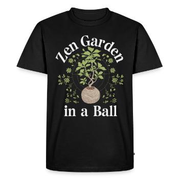 Kokedama Moss Ball Plants Japanese Gardening - Men's Premium Organic T-Shirt - black - Front - Nico (187cm)