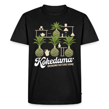 Kokedama Moss Ball Plants Japanese Gardening - Men's Premium Organic T-Shirt - black - Front - Nico (187cm)