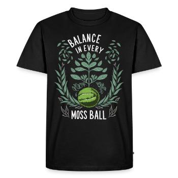 Kokedama Moss Ball Plants Japanese Gardening - Men's Premium Organic T-Shirt - black - Front - Nico (187cm)