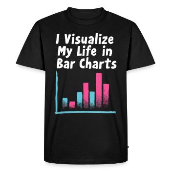 Analyste de données Spécialiste Big Data Business - T-shirt Premium bio Homme - noir - Devant - Nico (187cm)