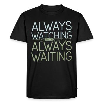 Alligator crocodile reptile passionné marais - T-shirt Premium bio Homme - noir - Devant - Nico (187cm)