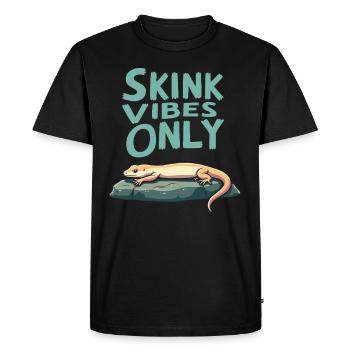 Scinque Reptile Amoureux Exotique Lézard Fièvre catarrhale ovine - T-shirt Premium bio Homme - noir - Devant - Nico (187cm)