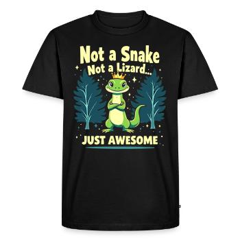 Scinque Reptile Amoureux Exotique Lézard Fièvre catarrhale ovine - T-shirt Premium bio Homme - noir - Devant - Nico (187cm)