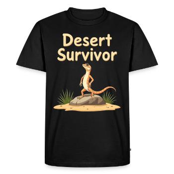 Scinque Reptile Amoureux Exotique Lézard Fièvre catarrhale ovine - T-shirt Premium bio Homme - noir - Devant - Nico (187cm)