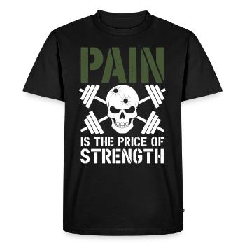 Functional Fitness Tactical Strength Military - Men's Premium Organic T-Shirt - black - Front - Nico (187cm)