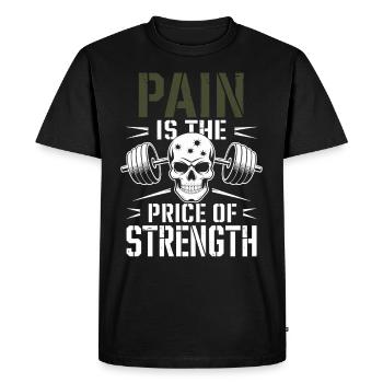 Functional Fitness Tactical Strength Military - Men's Premium Organic T-Shirt - black - Front - Nico (187cm)