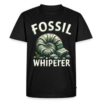 Ammonite fossilisée Collector Préhistorique - T-shirt Premium bio Homme - noir - Devant - Nico (187cm)