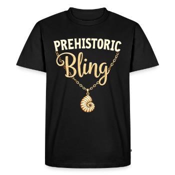 Ammonite fossilisée Collector Préhistorique - T-shirt Premium bio Homme - noir - Devant - Nico (187cm)