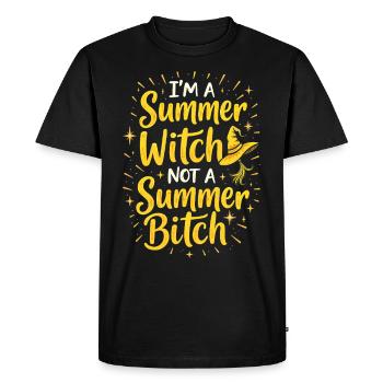 Summer Witches Beach Witch Aesthetic Sun Magic - Men's Premium Organic T-Shirt - black - Front - Nico (187cm)