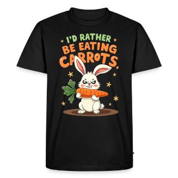 Lapin Conception d’animaux sarcastiques - T-shirt Premium bio Homme - noir - Devant - Nico (187cm)