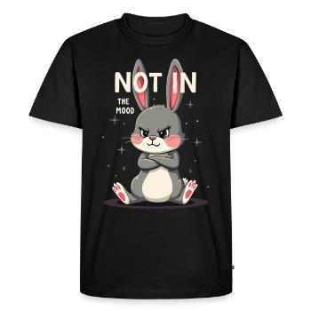 Lapin Conception d’animaux sarcastiques - T-shirt Premium bio Homme - noir - Devant - Nico (187cm)