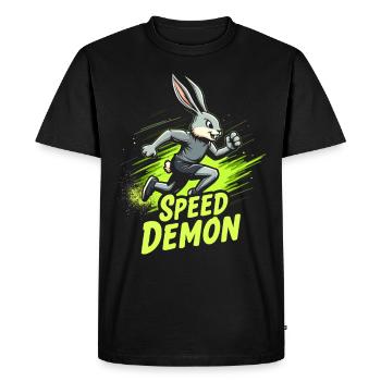 Fitness Bunny Fitness -entraînement Lapin Musculation - T-shirt Premium bio Homme - noir - Devant - Nico (187cm)