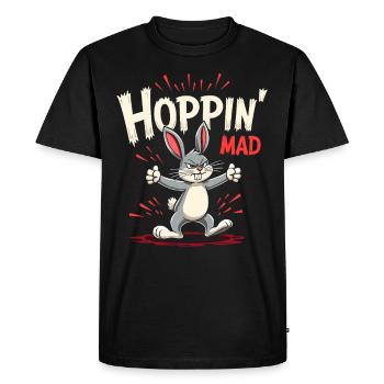 Lapin Conception d’animaux sarcastiques - T-shirt Premium bio Homme - noir - Devant - Nico (187cm)
