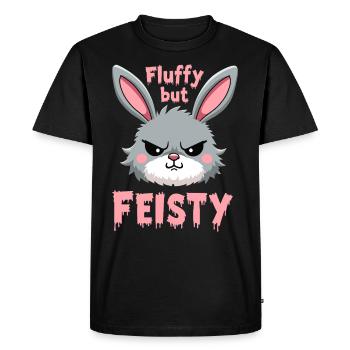 Lapin Conception d’animaux sarcastiques - T-shirt Premium bio Homme - noir - Devant - Nico (187cm)