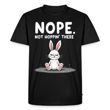 Lapin Conception d’animaux sarcastiques - T-shirt Premium bio Homme - noir - Devant - Nico (187cm)