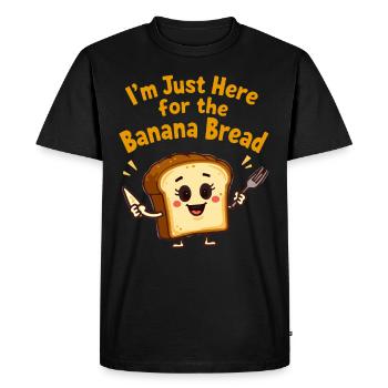 Amateur de pain aux bananes Amateur de pâtisserie Cozy - T-shirt Premium bio Homme - noir - Devant - Nico (187cm)