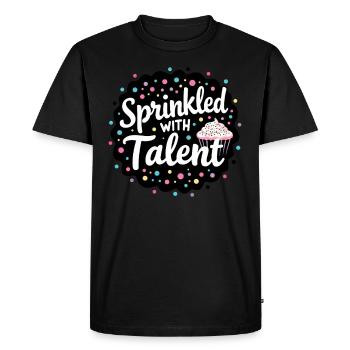 Candidat Junior en Boulangerie Jeune Chef Boulangerie - T-shirt Premium bio Homme - noir - Devant - Nico (187cm)