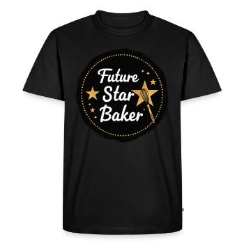 Candidat Junior en Boulangerie Jeune Chef Boulangerie - T-shirt Premium bio Homme - noir - Devant - Nico (187cm)