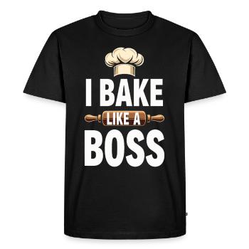 Candidat Junior en Boulangerie Jeune Chef Boulangerie - T-shirt Premium bio Homme - noir - Devant - Nico (187cm)