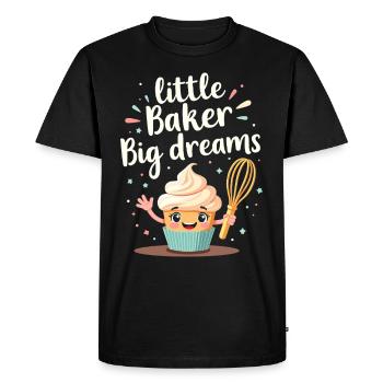 Candidat Junior en Boulangerie Jeune Chef Boulangerie - T-shirt Premium bio Homme - noir - Devant - Nico (187cm)